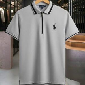 Premium China Fabric Zipper Polo